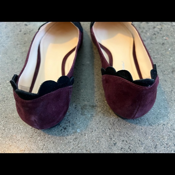 Black and red suede flats, heart design - Picture 2 of 4